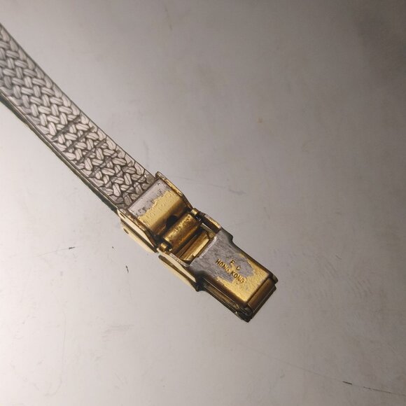 Bulova Quartz Watch Gold Tone Woven Mesh Bracelet Diamond Accent Black Dial main image 6